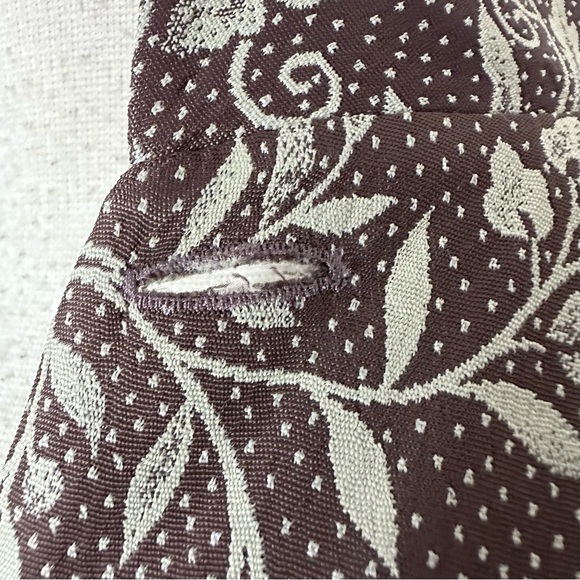 Vintage Laura Ashley Brown Floral Sleeveless Midi Dress Size 6 V-Neck Cottage - Picture 7 of 11